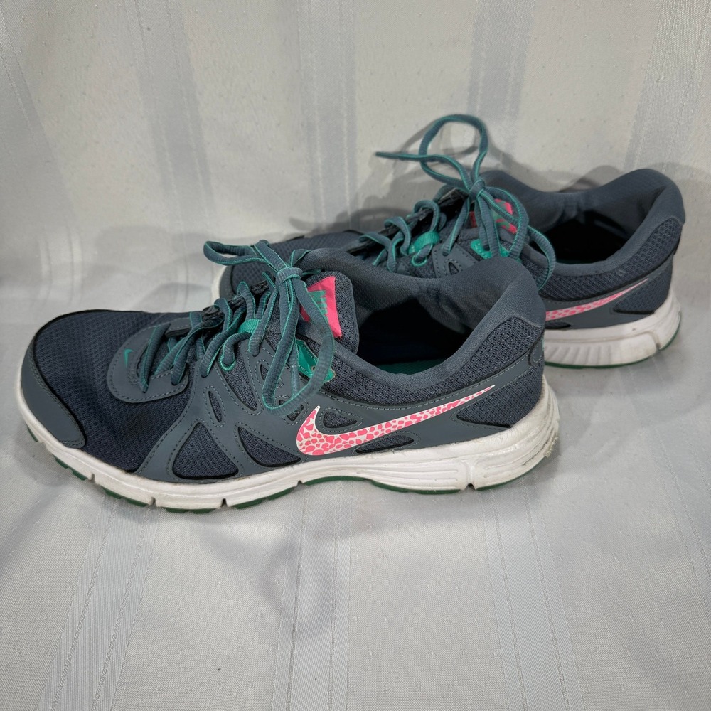 Nike Revolution 2 Running Shoes Womens‎ 9.5 Gray Pink Green 554902-409 - Picture 4 of 8